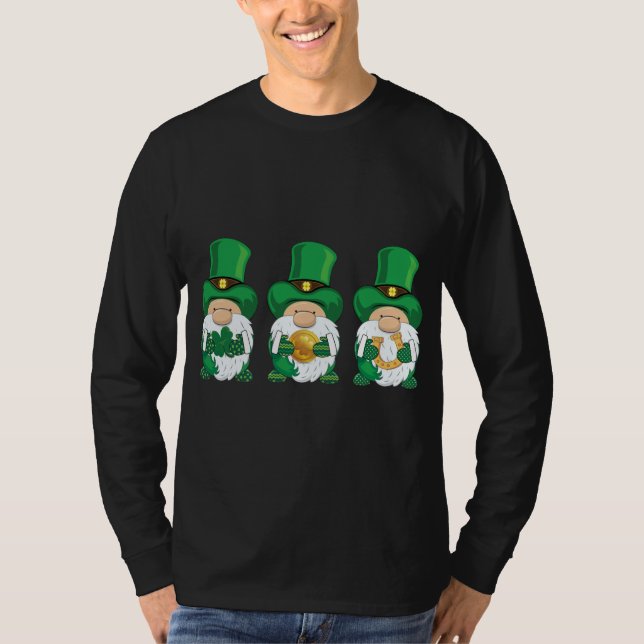 Camiseta Dia de São Patrício, gnomos verdes, ditado irlandê (Frente)