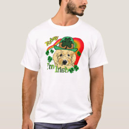 Camiseta Dia de São Patrício Goldendoodle