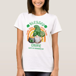Camiseta Dia de São Patrício Green Irish Gnomo BLESSED