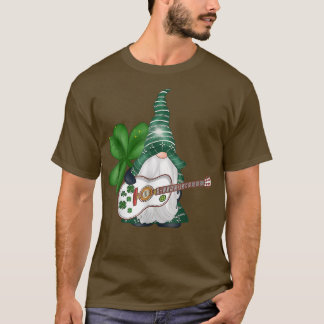 Camiseta Dia de São Patrício Guitarra Música Gnomos Engraça