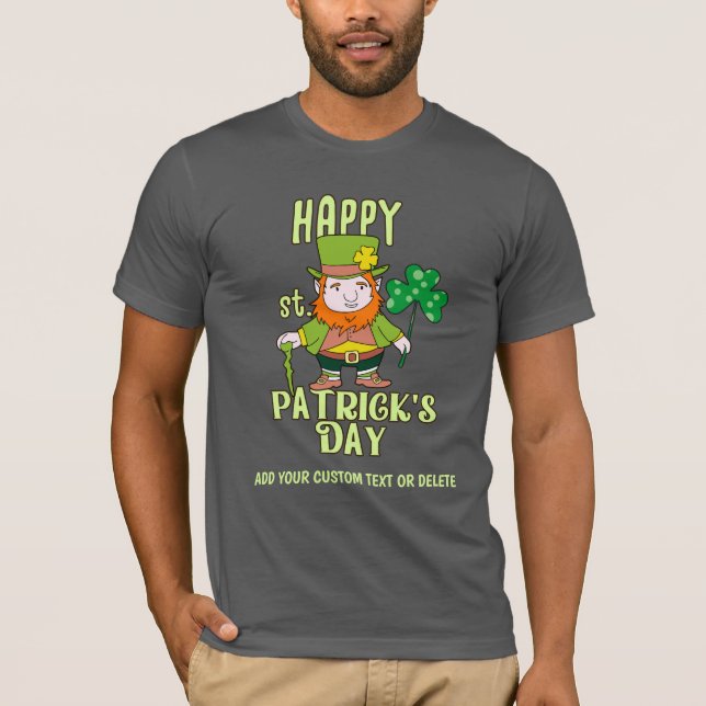 Camiseta Dia de São Patrício Hat Dwarf Shamrock Clover (Frente)