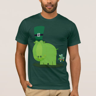Camiseta Dia de São Patrício: HIPOPÓTAMO verde
