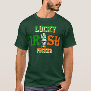 Camiseta Dia de São Patrício irlandês afortunado do feck
