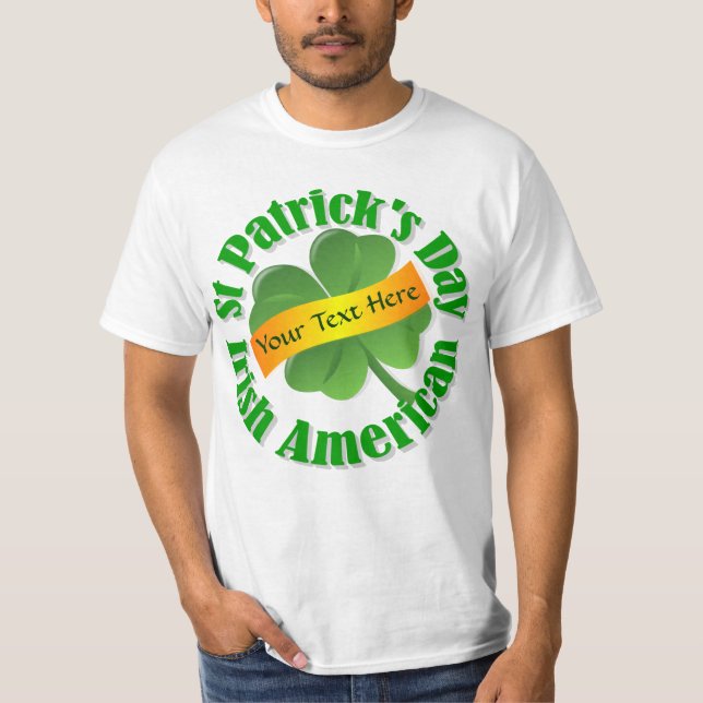 Camiseta Dia de São Patrício irlandês americano (Frente)