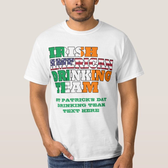 Camiseta Dia de São Patrício irlandês americano (Frente)