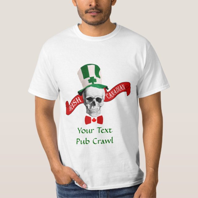 Camiseta Dia de São Patrício irlandês canadiano (Frente)
