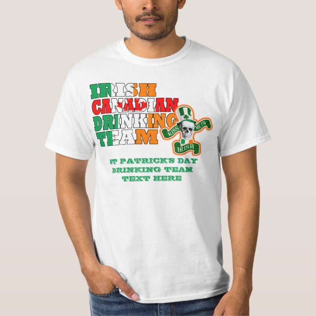 Camiseta Dia de São Patrício irlandês canadiano (Frente)