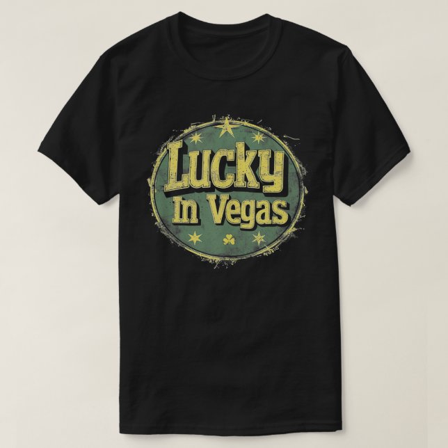 Camiseta Dia de São Patrício irlandês de Las Vegas Paddys S (Frente do Design)