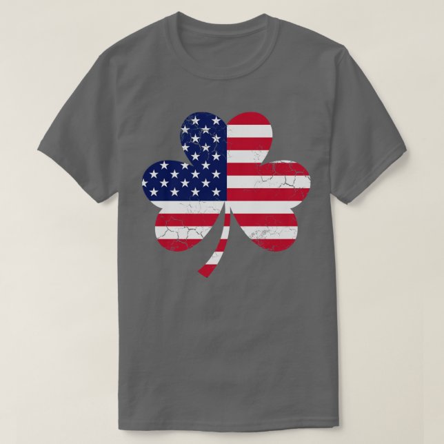 Camiseta Dia de São Patrício Irlandês do American Flag Sham (Frente do Design)
