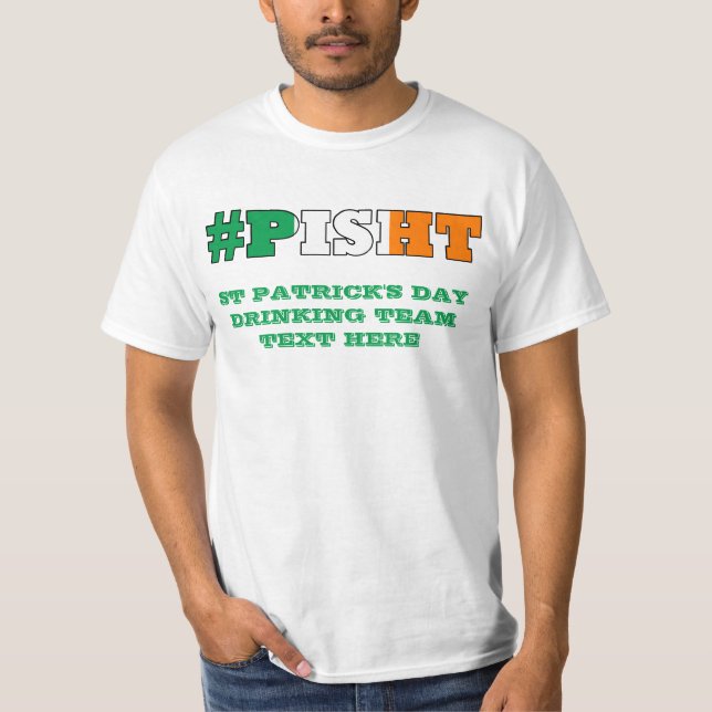 Camiseta Dia de São Patrício irlandês do bebado (Frente)
