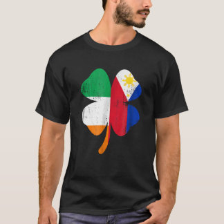Camiseta Dia de São Patrício irlandês Filipino Flags T-Shir