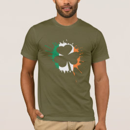 Camiseta Dia de São Patrício irlandês Flag Shamrock