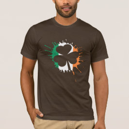 Camiseta Dia de São Patrício irlandês Flag Shamrock
