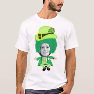 Camiseta Dia de São Patrício Irlandês Jig, Foto Frame Head
