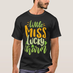 Camiseta Dia de São Patrício Irlandês Menina Sortudo
