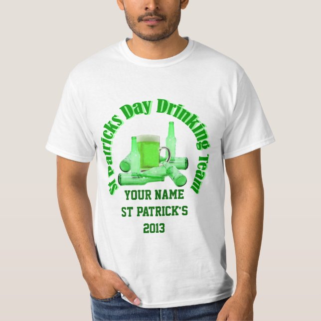 Camiseta Dia de São Patrício Irlandês Personalizado (Frente)