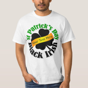 Camiseta Dia de São Patrício irlandês preto