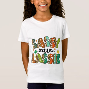 Camiseta Dia de São Patrício Irlandês Sassy Little Lassi