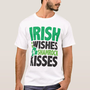 Camiseta Dia de São Patrício irlandês Wisher e Shamrock Kis