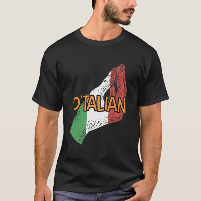 Camiseta Dia de São Patrício italiano de humor engraçado (O (Frente)
