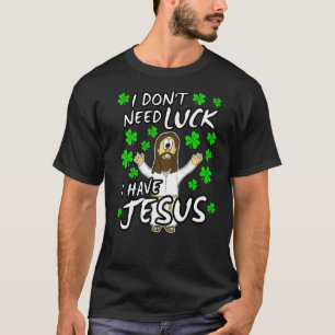 Camiseta Dia de São Patrício Jesus Cristo Funny Church