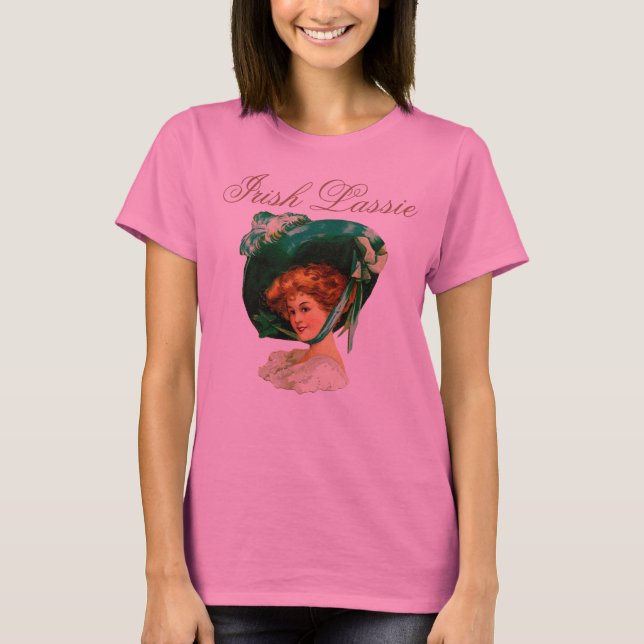 Camiseta Dia de São Patrício Lady Irish Lassie (Frente)