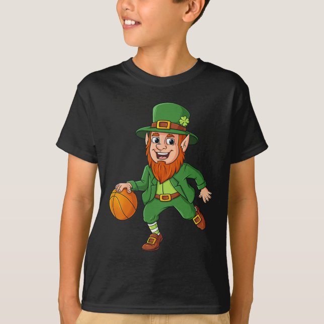 Camiseta Dia de São Patrício Leprechaun Basball Lucky Boys  (Frente)