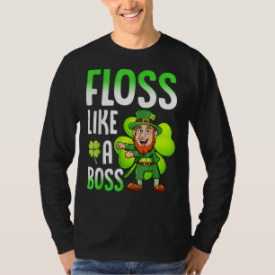 Camiseta Dia de São Patrício Leprechaun Floss Like A Boss