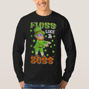 Camiseta Dia de São Patrício Leprechaun Floss Like A Boss
