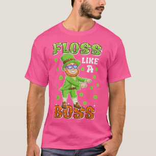 Camiseta Dia de São Patrício Leprechaun Floss Like A Boss