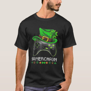 Camiseta Dia de São Patrício Leprechaun Gamer Kids B