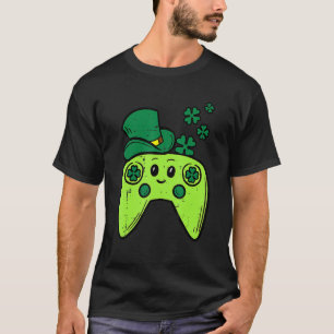 Camiseta Dia de São Patrício Leprechaun Gamer Kids B