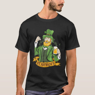 Camiseta Dia de São Patrício Leprechaun Irish Boys Engraçad
