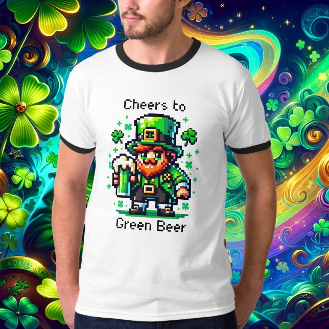 Camiseta Dia de São Patrício Leprechaun | Saúde à Cerveja V (Criador carregado)