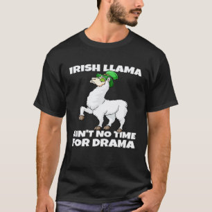 Camiseta Dia de São Patrício Llama I Leprechaun Dia de São