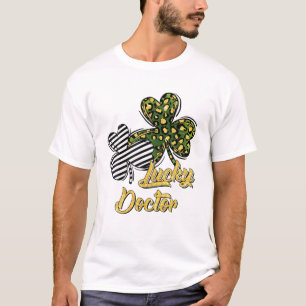 Camiseta Dia de São Patrício Lucky Doctor Clover Shamrock