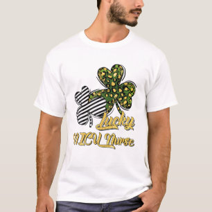 Camiseta Dia de São Patrício Lucky Nicu Enfermeira Clover S