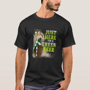 Camiseta Dia de São Patrício Lucky só aqui para uma Cerveja