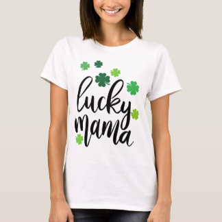 Camiseta dia de São Patrício mãe sortuda
