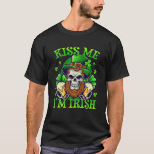 Camiseta Dia de São Patrício me beija Eu sou o Irish Suga