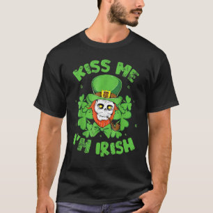 Camiseta Dia de São Patrício me beija Eu sou o Irish Sugar 