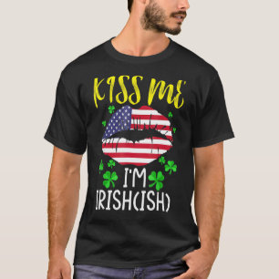 Camiseta Dia de São Patrício me beije, sou irlandês Engraça