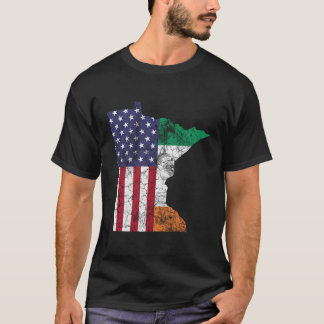 Camiseta Dia de São Patrício Minnesota Irish Flag Men