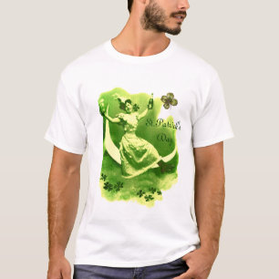 CAMISETA DIA DE SÃO PATRÍCIO MOON LADY COM SHAMROCKS MONOGR