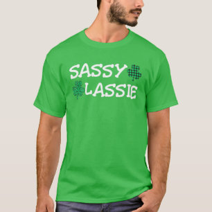 Camiseta Dia de São Patrício Mulheres Engraçadas Sassy L