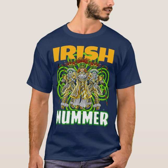 Camiseta Dia de São Patrício Mummers Day Irish Mummer Engra (Frente)