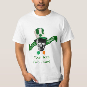 Camiseta Dia de São Patrício negro irlandês