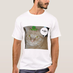 Camiseta Dia de São Patrício Orange Tabby Cat