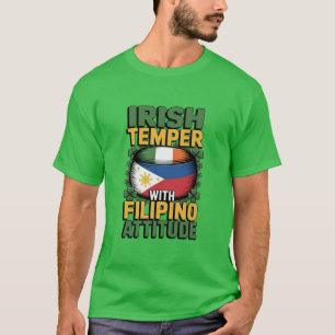 Camiseta Dia de São Patrício Orgulho Irlandês Filipino