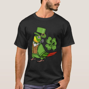 Camiseta Dia de São Patrício Papagaio I Cheek Verde Amarelo